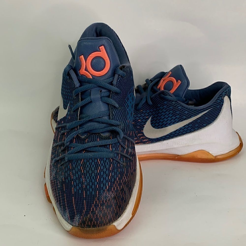 Youth Nike KD 8 Blue and orange Sneakers 749375-414